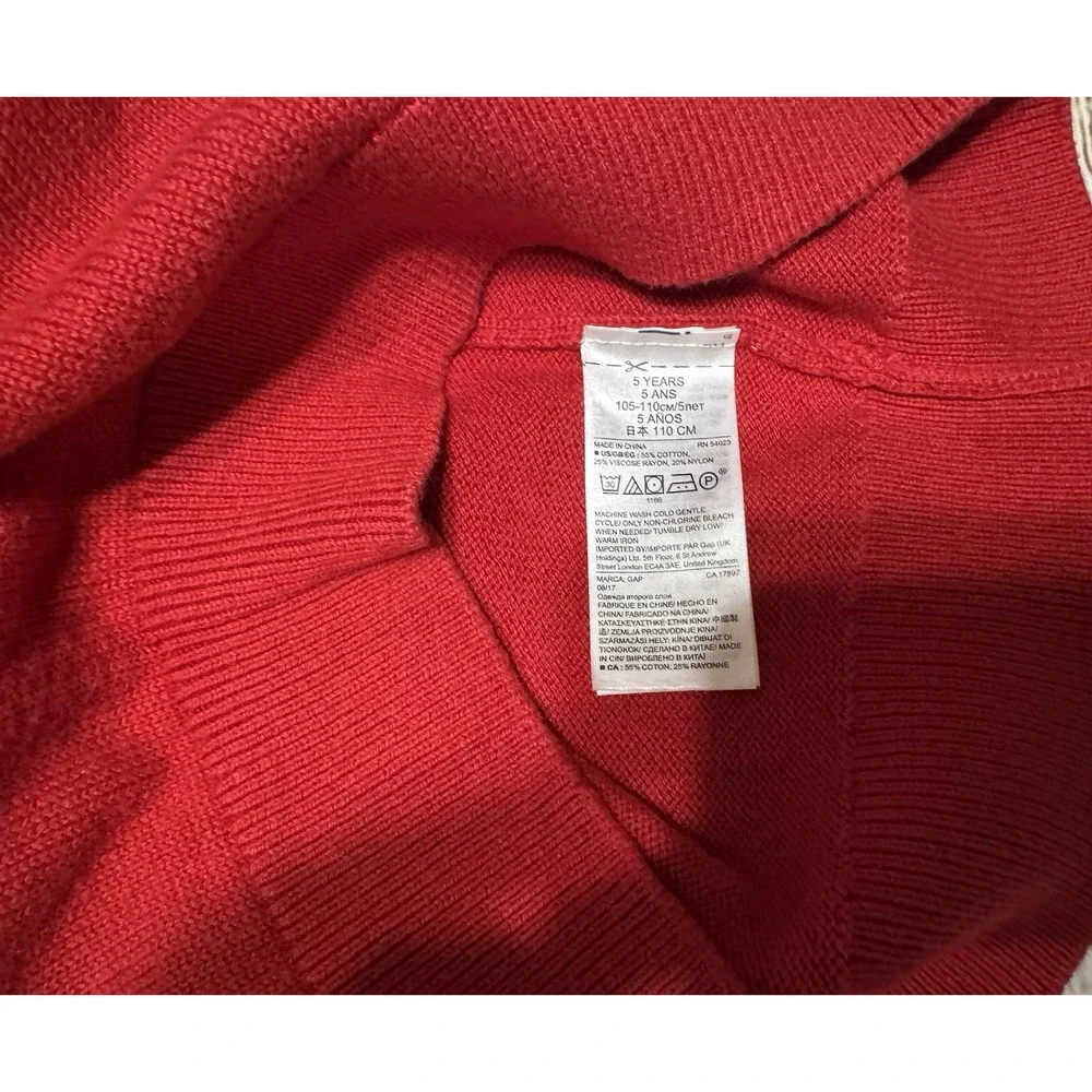 Baby Gap Disney Donald Duck Red Crewneck Sweater Size 5 year Tub13